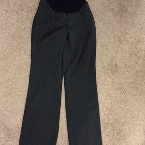 Motherhood Maternity Charcoal Pinstripe Trousers